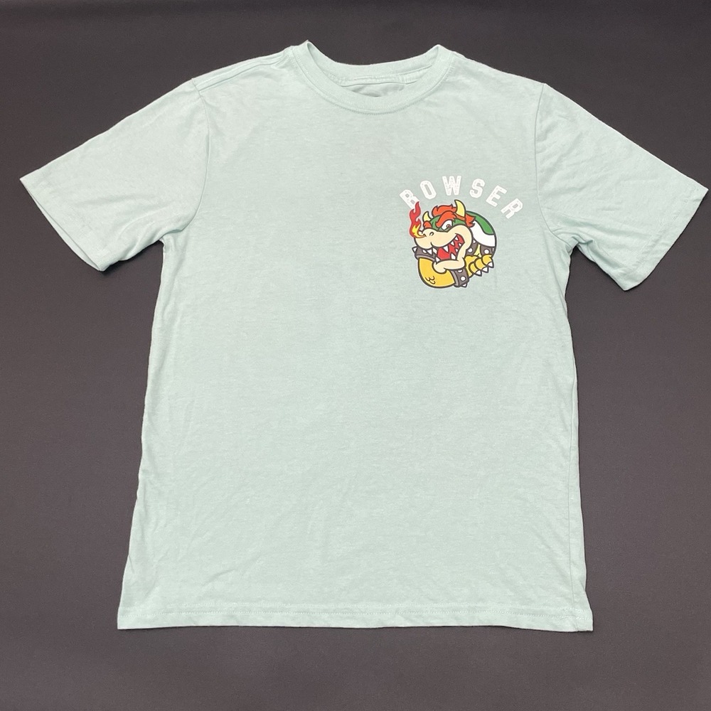 Double Sided Super Mario Brothers Bowser T-Shirt Youth Boy's Size 10/12